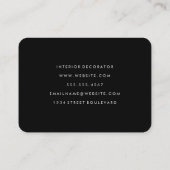 Carte De Visite Monogramme avec aquarelle moderne brossé (Dos)