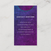 Carte De Visite Monogramme avec des couleurs texturées (Dos)
