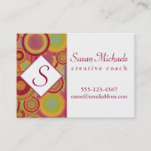 Carte De Visite Monogramme avec des formes abstraites modernes et (Devant)