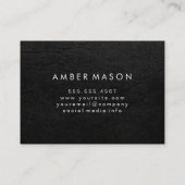 Carte De Visite Monogramme avec éléments de luxe en faux cuir (Dos)