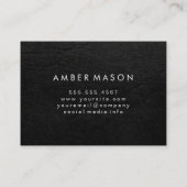 Carte De Visite Monogramme avec Eléments Luxe Faux Cuir (Dos)