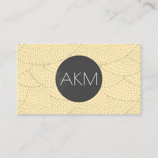 Carte De Visite Monogramme avec Motif élégant (Devant)