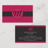 Carte De Visite Monogramme avec/ Texture (Devant / Derrière)