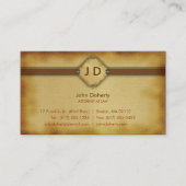 Carte De Visite Monogramme| Avocat de droit (Devant)