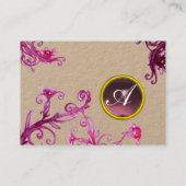 Carte De Visite MONOGRAMME BAROQUE FLORENTINE GEM Kraft violet (Dos)