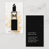 Carte De Visite Monogramme/bâton de maquillage (Devant / Derrière)
