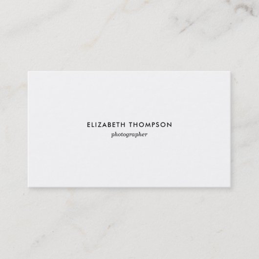 Carte De Visite Monogramme beau simple (Devant)