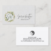 Carte De Visite Monogramme beauté beauté beauté (Devant / Derrière)