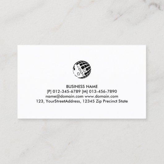 Carte De Visite Monogramme beauté beauté beauté (Dos)