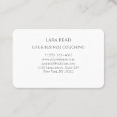 Carte De Visite Monogramme, beige minimal (Dos)