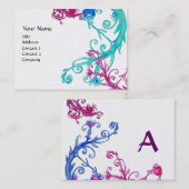 Carte De Visite MONOGRAMME BERRIES MONOGRAMME platine métallique t (Devant / Derrière)