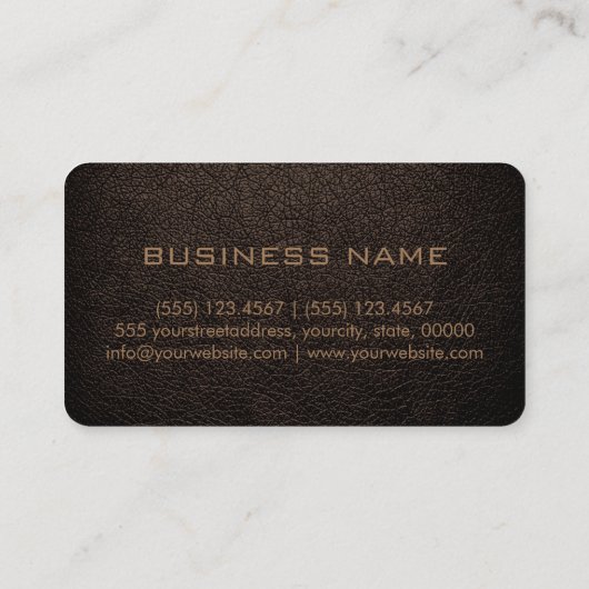 Carte De Visite Monogramme Bister Leather Look (Dos)