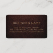 Carte De Visite Monogramme Black Bean Leather Look (Dos)