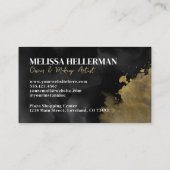 Carte De Visite Monogramme Black Gold tendance (Dos)