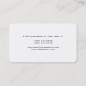 Carte De Visite Monogramme blanc arrondi Gray Manager unique (Dos)
