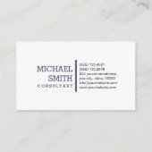 Carte De Visite Monogramme Blanc clair Élégant Indépendance modern (Dos)