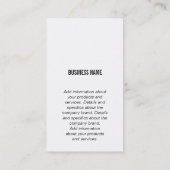 Carte De Visite Monogramme / Blanc / Minimal (Dos)