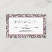 Carte De Visite Monogramme blanc sur les taches de léopard d'or de (Dos)