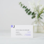 Carte De Visite Monogramme bleu (Debout devant)