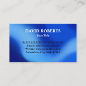Carte de visite monogramme bleu Construction (Dos)