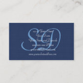 Carte De Visite Monogramme bleu marine V13 (Dos)