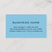 Carte De Visite Monogramme Blizzard bleu couleur arrière - plan (Dos)