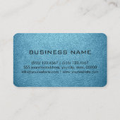 Carte De Visite Monogramme Blizzard bleu cuir look (Dos)