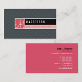 CARTE DE VISITE :: monogramme bloqué 7 (Devant / Derrière)