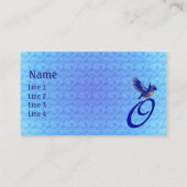 Carte De Visite Monogramme Bluebird Initiale O Élégant (Devant)