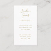 Carte De Visite Monogramme Blush Pink Or Modern Feminine Script (Dos)
