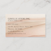 Carte De Visite Monogramme Boho Terracotta Aquarelle Abstraite (Dos)