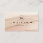 Carte De Visite Monogramme Boho Terracotta Aquarelle Abstraite (Devant)