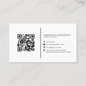 Carte De Visite Monogramme Boho Terracotta QR Code Moderne (Dos)