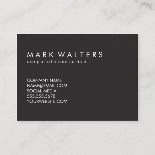 Carte De Visite Monogramme bois deux tons (Dos)