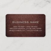 Carte De Visite Monogramme Bole cuir look (Dos)