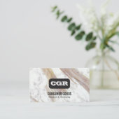 Carte De Visite Monogramme | botte (Debout devant)