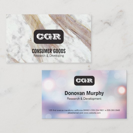 Carte De Visite Monogramme | botte (Devant / Derrière)