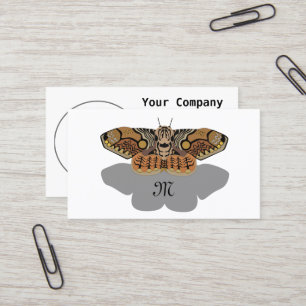 Carte De Visite Monogramme Brahmin Moth