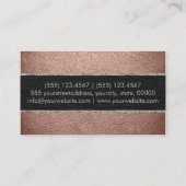 Carte De Visite Monogramme bronze look (Dos)