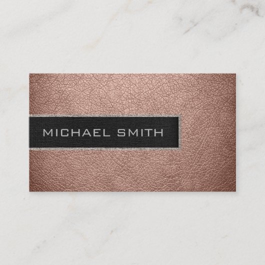 Carte De Visite Monogramme bronze look (Devant)