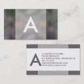 Carte De Visite monogramme brouillé (Devant / Derrière)