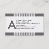 Carte De Visite monogramme brouillé (Dos)