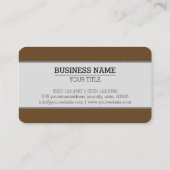 Carte De Visite Monogramme Brown clair foncé Arrière - plan (Dos)