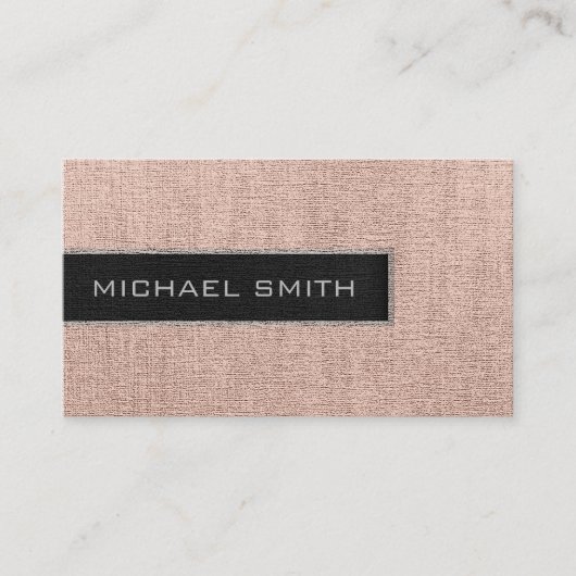 Carte De Visite Monogramme Burlap Crème Rustique Jute (Devant)