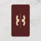 Carte De Visite Monogramme C Professional Red Maroon Gold (Devant)