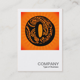 Carte De Visite Monogramme carré - Paisley Sunburst - O