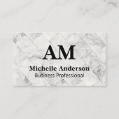Carte De Visite Monogramme | Carrelage en marbre (Devant)