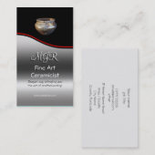 Carte De Visite Monogramme, Céramiciste des Beaux-Arts, crosse rou (Devant / Derrière)