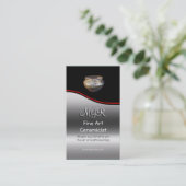 Carte De Visite Monogramme, Céramiciste des Beaux-Arts, crosse rou (Debout devant)