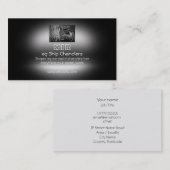 Carte De Visite Monogramme, chaîne Ancre, effet métallique (Devant / Derrière)